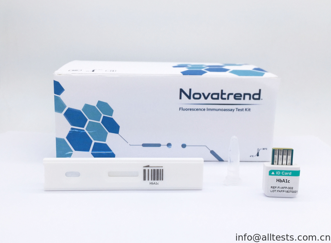 HbA1c fluorescence immunoassay test Use By Novatrend fluorescence Immunoassay Analyzer In  whole blood /serum /plasma