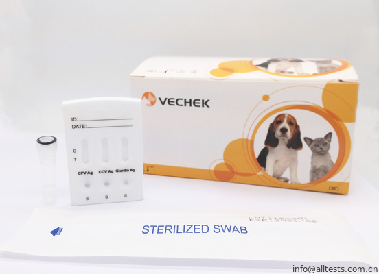 Good price Canino CPV + CCV + cassetta diagnostica rapida rapida combinata del corredo dell'antigene di giardia lamblia in linea