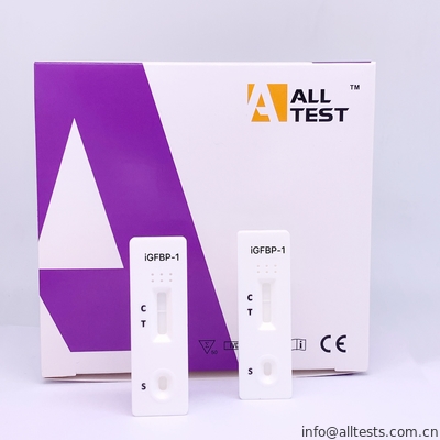 Good price Il flusso laterale Immunochromatographic analizza la cassetta rapida della prova di AllTest iGFBP-1 nello scarico vaginale in linea