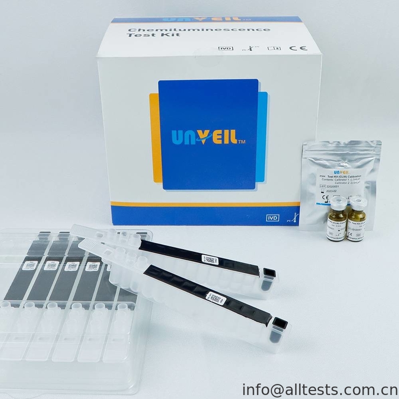 FSH Test Kit CLIA Ovarian Diseases Double Antibody Sandwich Method 0.50-200 MIU/ML