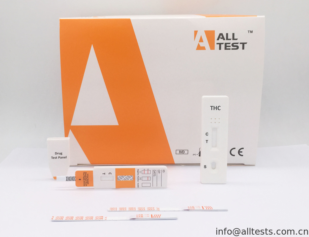 Fast Convenient Marijuana THC THC Urine Single Test Strip / Drug Of Abuse Test Kit