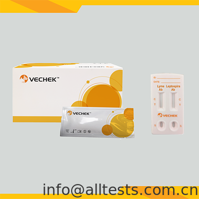 Un buon prezzo. Anticorpo di Lyme + Anticorpo di Leptospira Combo Rapid Test Cassette per uso veterinario con tempo di lettura di 10 minuti e alta precisione per campioni di sangue intero / siero / plasma in linea