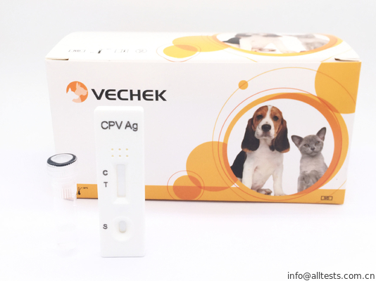 Good price Corredi rapidi della prova del parvovirus dell'antigene canino di (Cpv), cassetta rapida della prova di colore bianco con la finestra di prova in linea