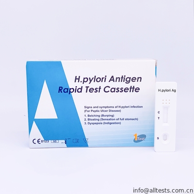 Good price Analisi laterali di Immunochromatographic di flusso della cassetta rapida della prova dell'antigene di H.Pylori in linea