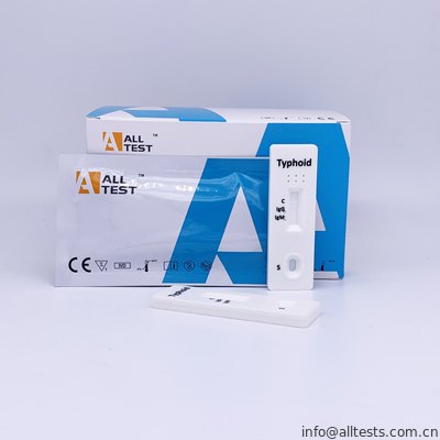 Good price Accuratezza rapida tifoide dei corredi 96,5% della prova IgG/di IgM con la linea colorata (intero sangue/siero/plasma) in linea