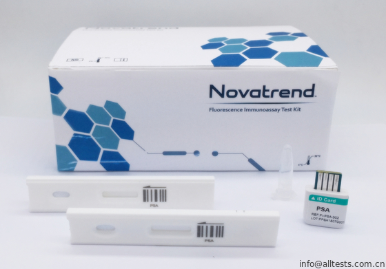 Good price Uso specifico del corredo del test diagnostico di (PSA) dell'antigene della prostata dall'analizzatore di dosagggio immunologico di fluorescenza di Novatrend in siero /plasma in linea