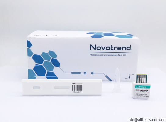 Good price Uso dei corredi del test diagnostico di NT-proBNP dall'analizzatore di dosagggio immunologico di fluorescenza di Novatrend nell'intero sangue umano /serum /plasma in linea
